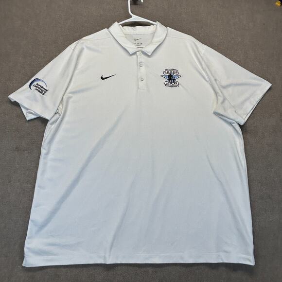 Ricky Proehl Power of Play Foundation Polo Shirt Men's 2XL Nike White Panthers - Picture 2 of 10